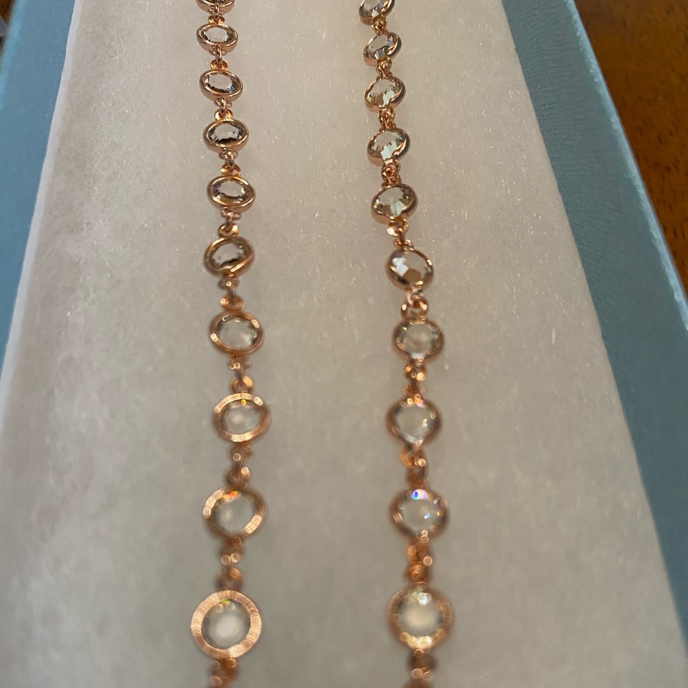 💎 New Chanelle SWAROVSKI Rose Gold Necklace - Picture 3 of 9